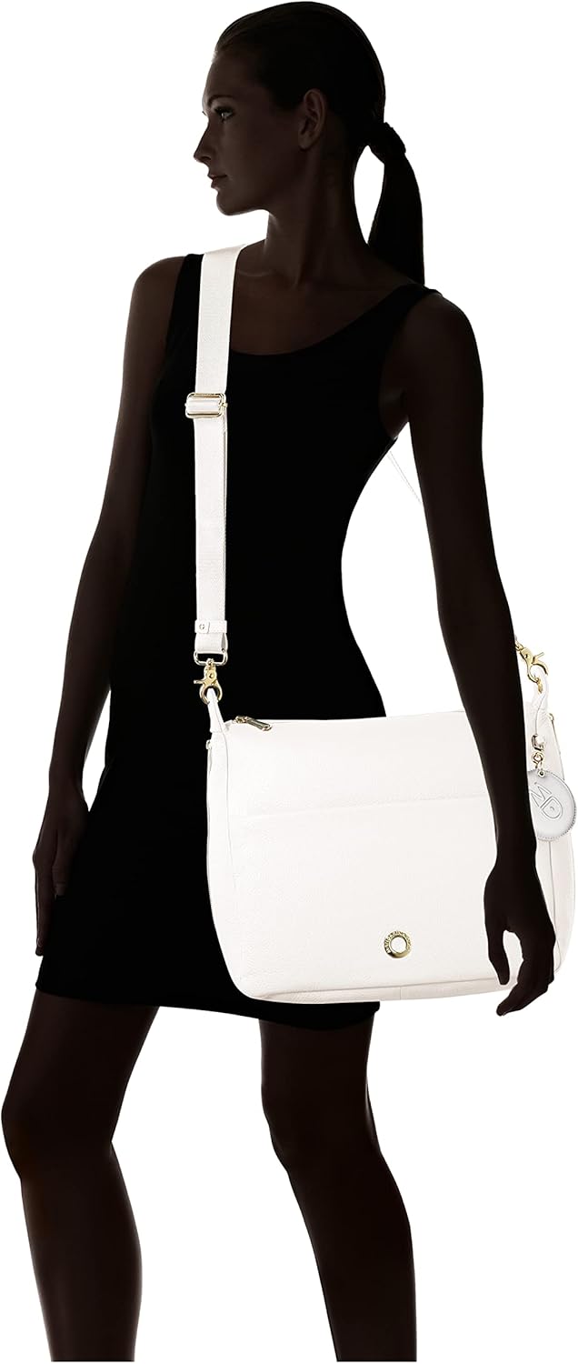 Mandarina Duck Mellow Leather Schultertasche Optical White, Optical White