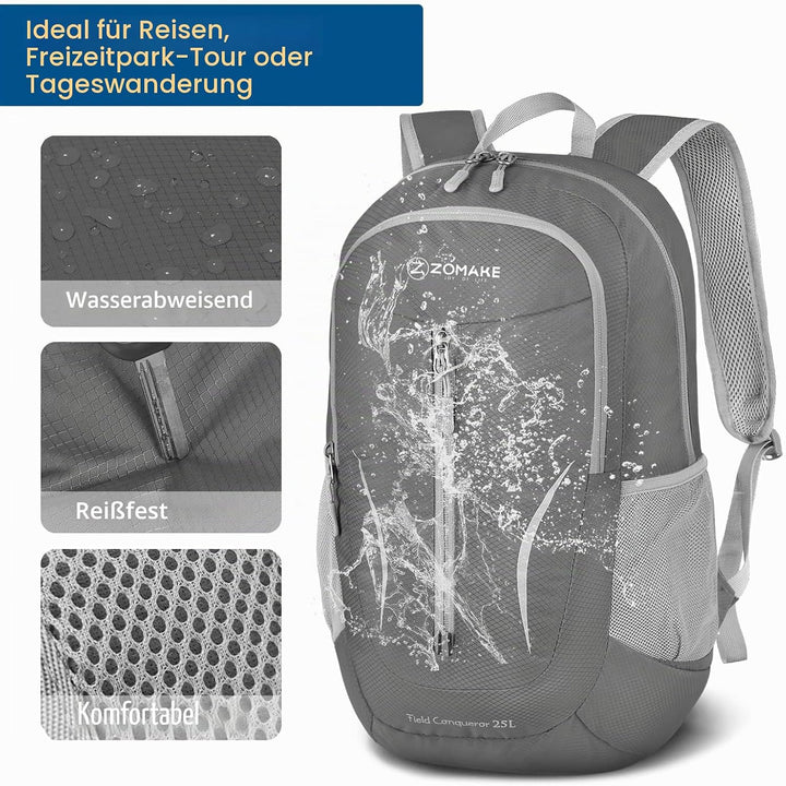 ZOMAKE Ultraleicht Faltbarer Rucksack - Packbare Backpacks 25L,Kleiner Faltbar Rucksäcke Wanderrucks