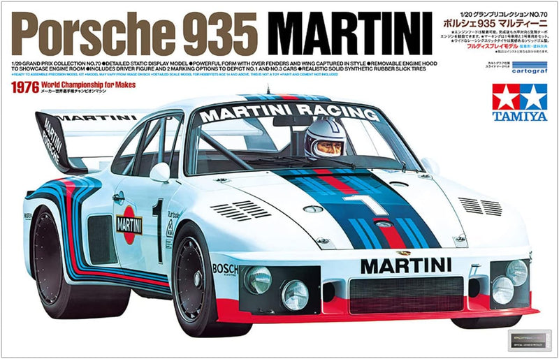 TAMIYA 20070 1:20 Porsche 935 Martini - Modellbau, Plastik Bausatz, Basteln, Hobby, Kleben, Plastikb