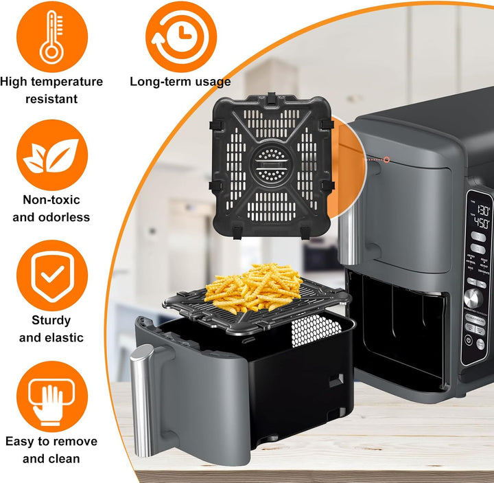 Luftfräter Zubehör für Ninja SL400UK 9.5L SL300UK 7.6L Doppelstapel XL 2 Korb Luftfräter, 2 Stück Lu