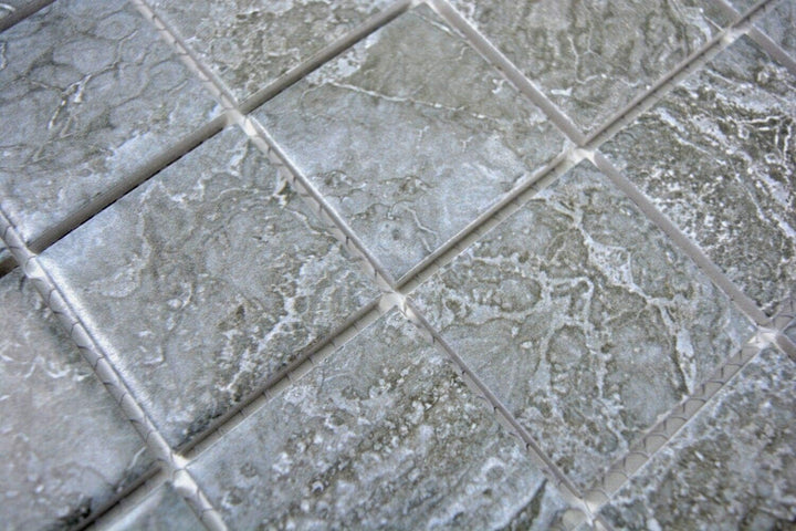 Mosaik Fliese Keramik Cortona dunkelgrau für WAND BAD DUSCHE KÜCHE FLIESENSPIEGEL THEKENVERKLEIDUNG