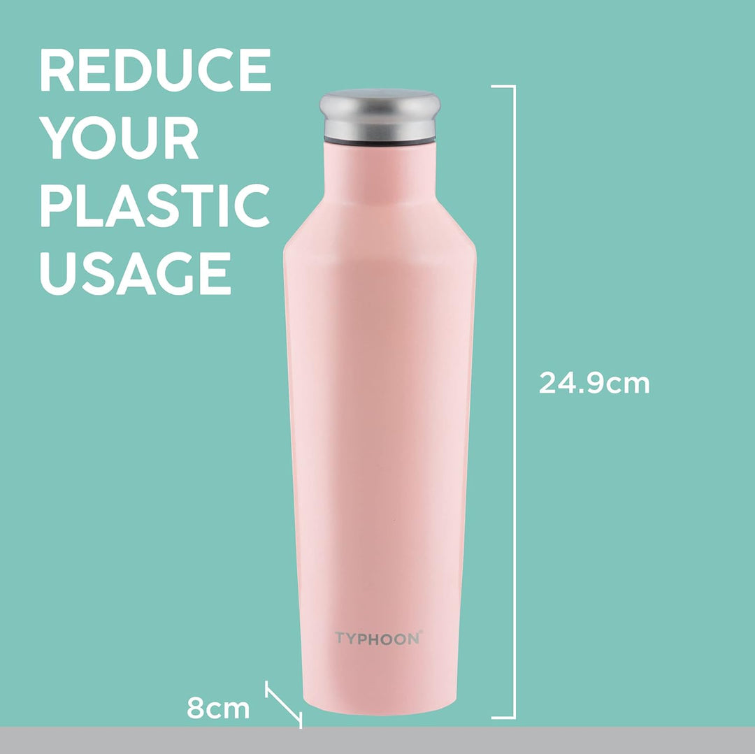 TYPHOON PURE COLOUR Isolierflasche aus Edelstahl, pink, 500 ml Rose, Rose