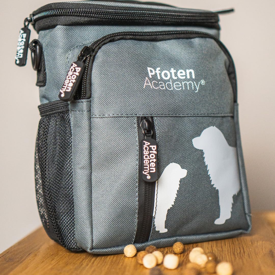 Premium Futterbeutel - Leckerlitasche mit Kotbeutelspender - Hundetraining, Gassi Gehen, Outdoor - U
