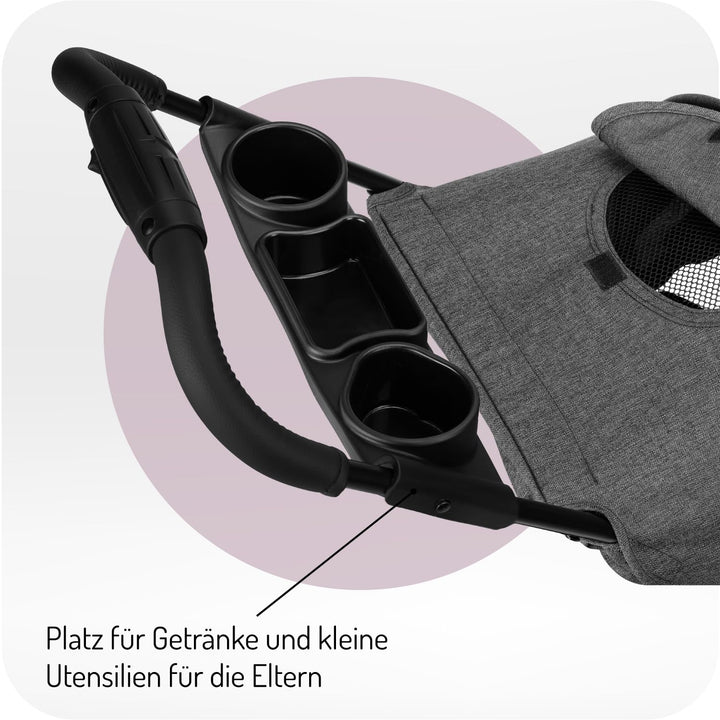 MoMi ISLA Kinderbuggy, Kinderwagen ab dem 6. Lebensmonat, bis 15 kg Körpergewicht, 5-Punkt-Sicherhei