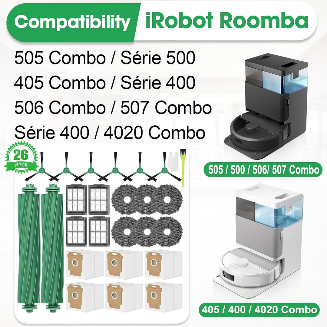 505 Zubehör für iRobot Roomba Plus 505 Combo / 405/507 Combo / 400/500 /506 Ersatzteile Zubehörset E