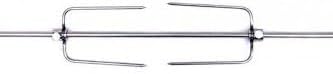 Rotisserie Set 75cm aus Europäischem Edelstahl, Grillspiess, Drehspiess