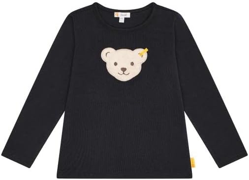 Steiff Unisex Kinder T Langarm Teddykopf mit Squeezer Shirt, Steiff Navy