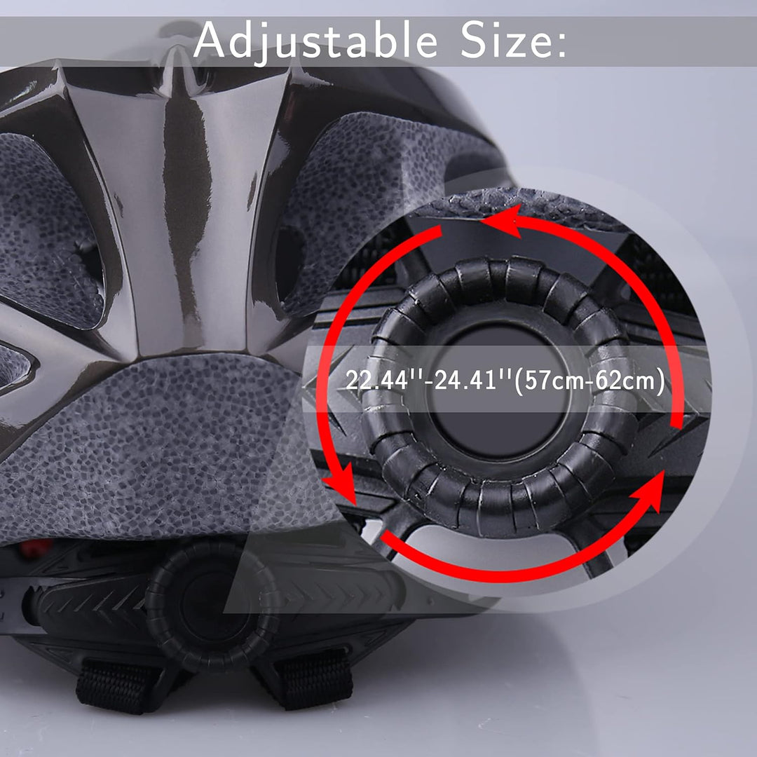 Shinmax Fahrradhelm,Fahrradhelm Herren Damen mit Visier Abnehmbarer EPS Körper+PC Schale MTB Mountai