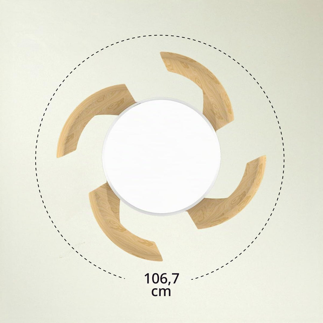 Cecotec Deckenventilator Aero 4500 Puzzle Invisible. 30 W, 6 Geschwindigkeiten, Fernbedienung, 7 cm