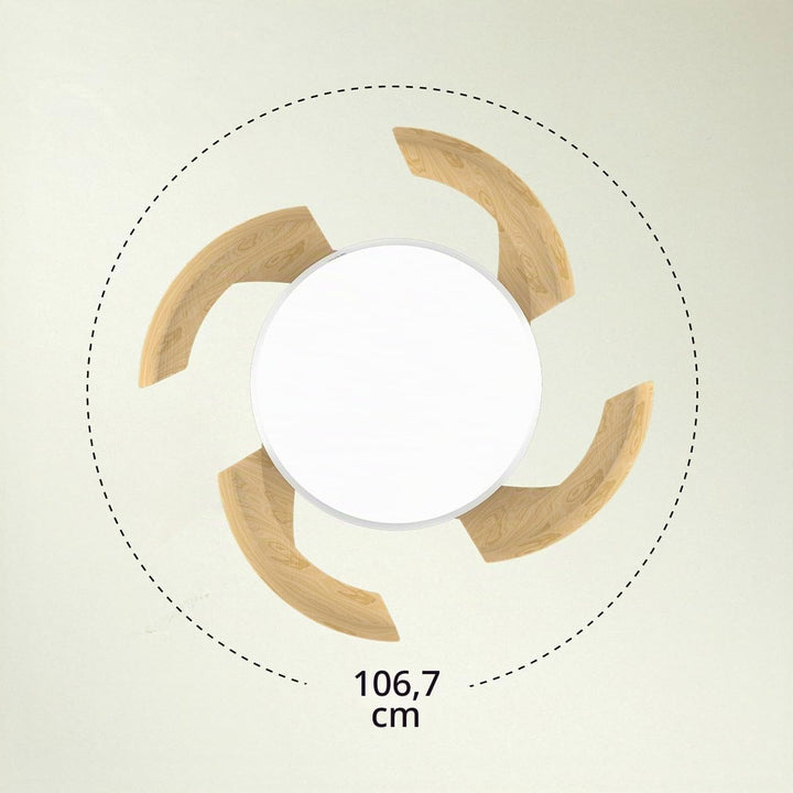 Cecotec Deckenventilator Aero 4500 Puzzle Invisible. 30 W, 6 Geschwindigkeiten, Fernbedienung, 7 cm
