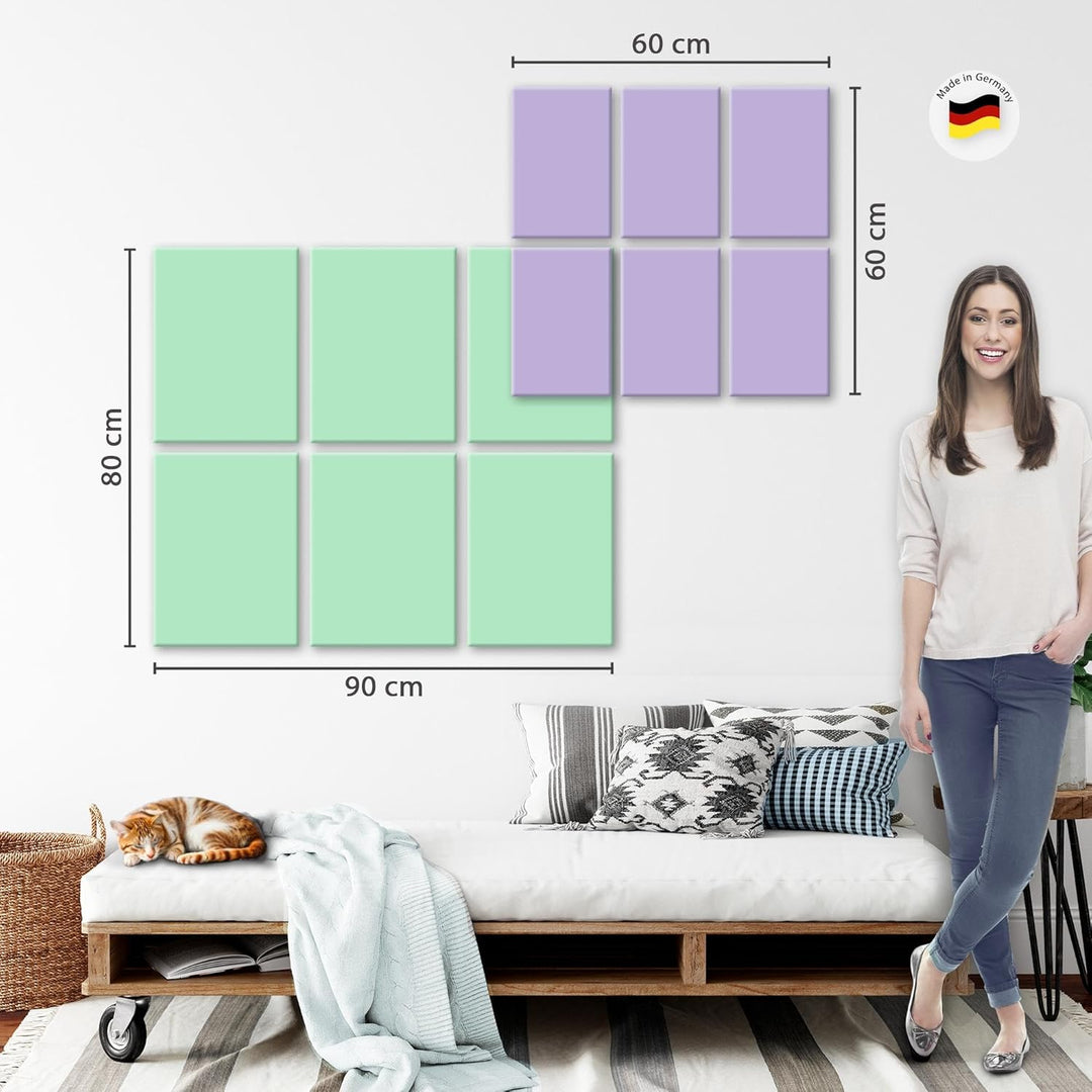 Novart Wandbilder Set - KOMPLETT AUFHÄNGFERTIG - Made in Germany - Moderne Bilder Küche Esszimmer Kü