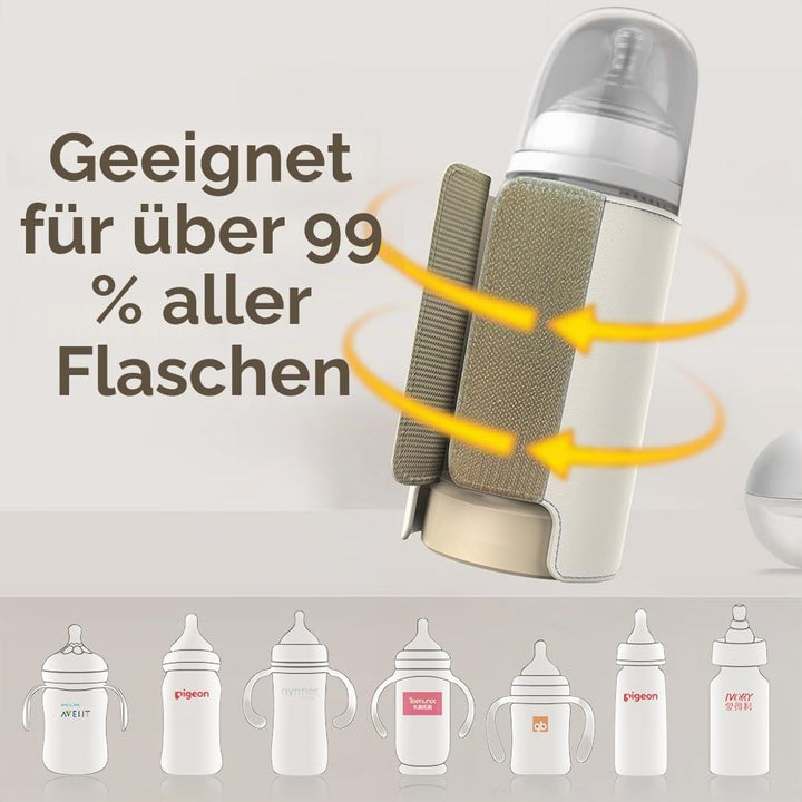 Flaschenwärmer Baby Unterwegs, Tragbarer Baby Flaschenwärmer mit LCD-Display 8000mAh Milchwärmer Bab