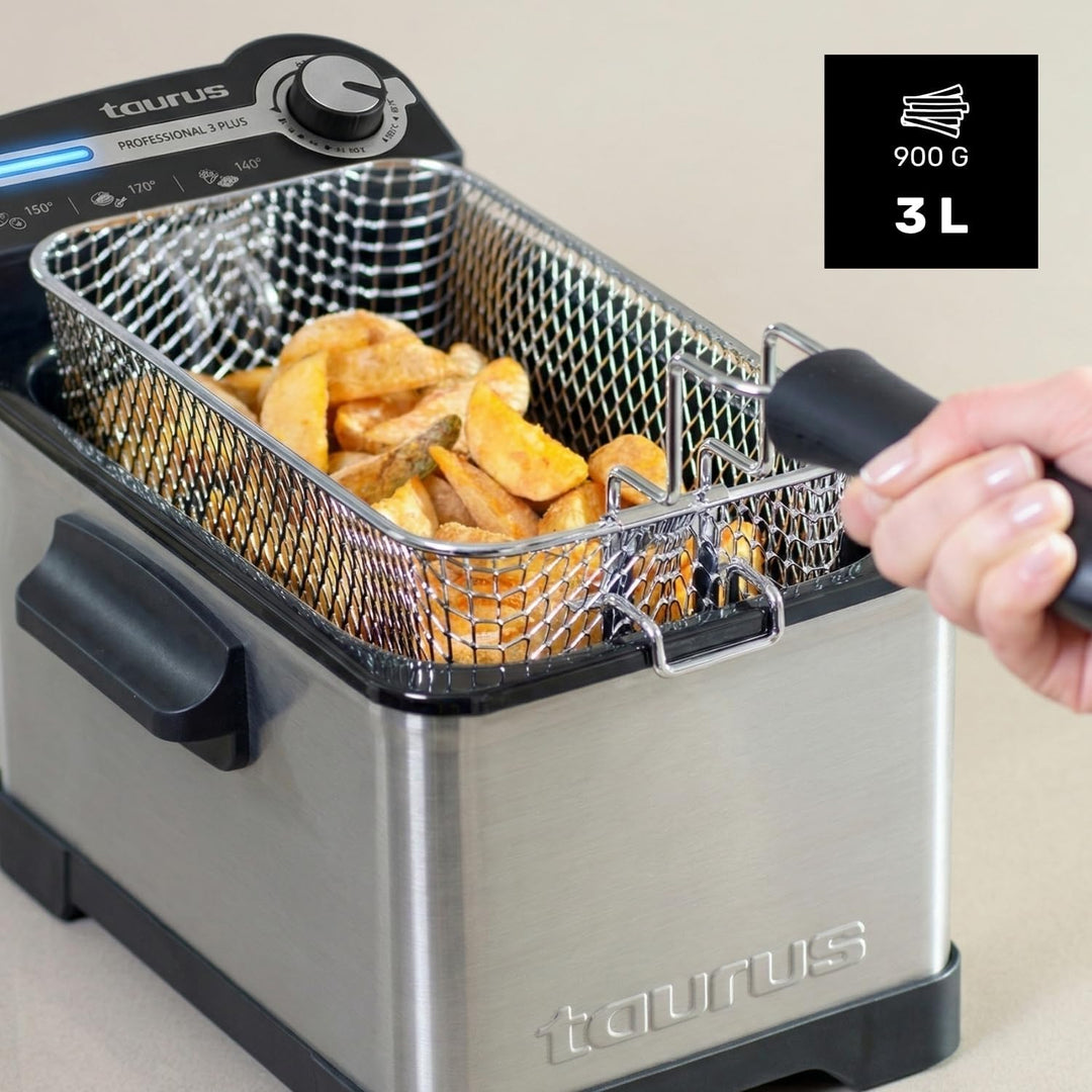 Taurus - Profi-Fritteuse | Ölfilter | 3 l | 2100 W | Ölfritteuse | Gastro | Professionell | Öl 3L|Mi