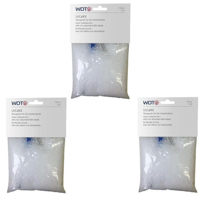 WDT UriCat Spezial-Katzenstreu | 3er Pack | 3 x 200 g | Katzenstreu für die Urinprobengewinnung | Zu