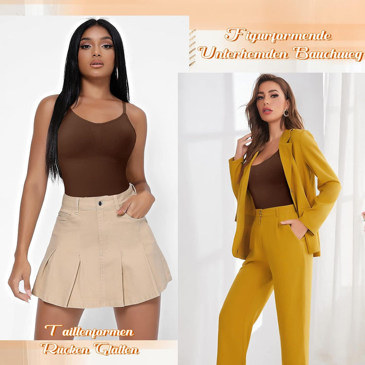 Damen Shape Unterhemd Bauchweg Hemdchen Shapewear Trägertop Shaping BH Hemd Formendes Top Body Shape