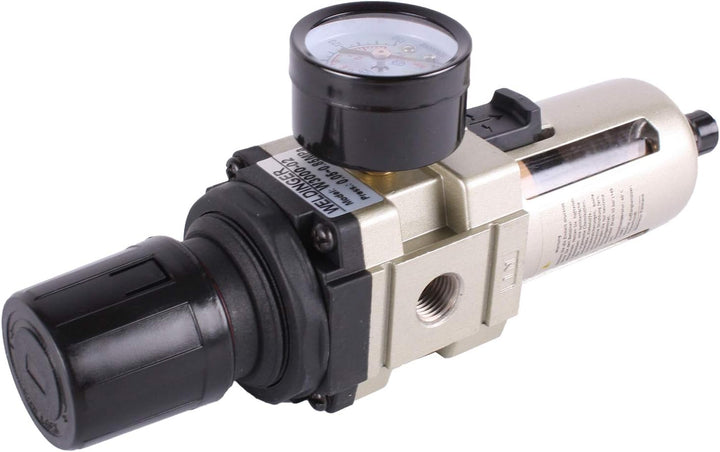 WELDINGER Druckluftregler 3/8" inklusive Filter Wasserabscheider Schnellkupplungen (Wartungseinheit)