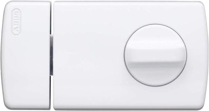 ABUS Tür-Zusatzschloss 2110 mit Drehknauf, weiss, 56032 ohne Sperrbügel Weiss, ohne Sperrbügel Weiss