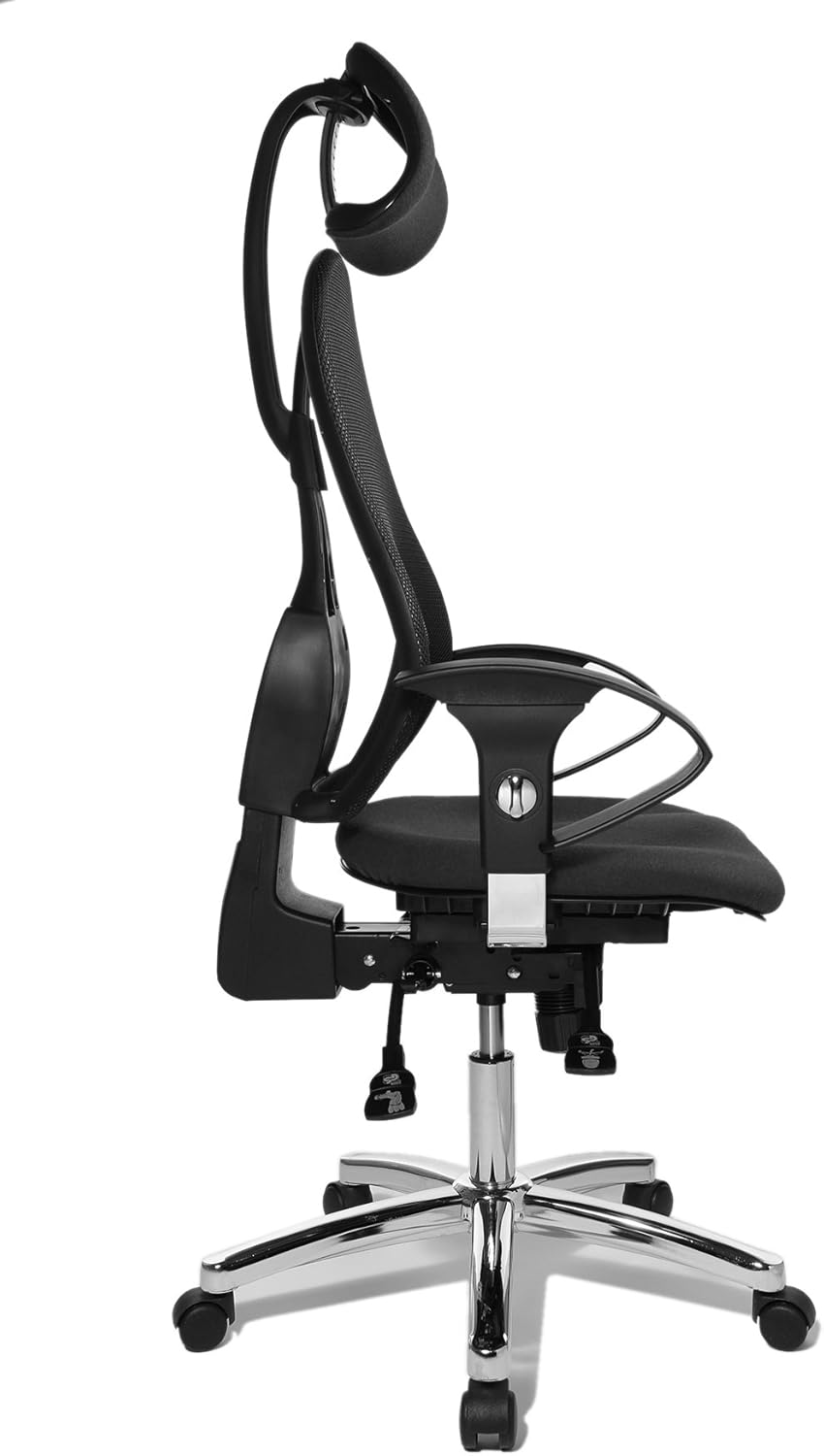 Topstar Sitness 45, Fitness-Drehstuhl, Bürostuhl, Schreibtischstuhl, inklusive höhenverstellbare Arm