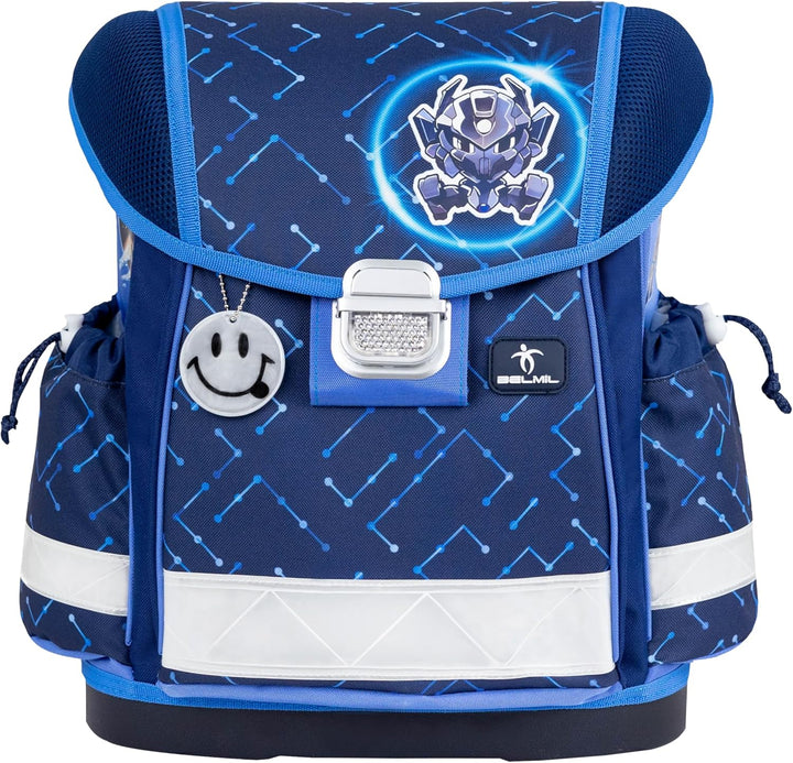 Belmil Classy Schulranzen Set 4 - teilig (403-13/AG/S) Navy Blue Tech, Navy Blue Tech