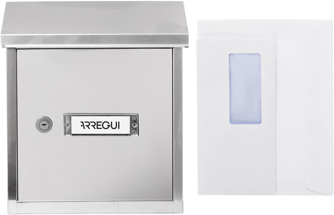 ARREGUI V4097 Durchwurfbriefkasten aus Verzinktem Stahl, kasten in Grösse S(DINA5), Durchwurfkasten