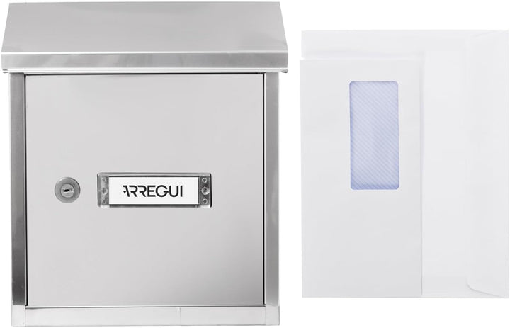 ARREGUI V4097 Durchwurfbriefkasten aus Verzinktem Stahl, kasten in Grösse S(DINA5), Durchwurfkasten