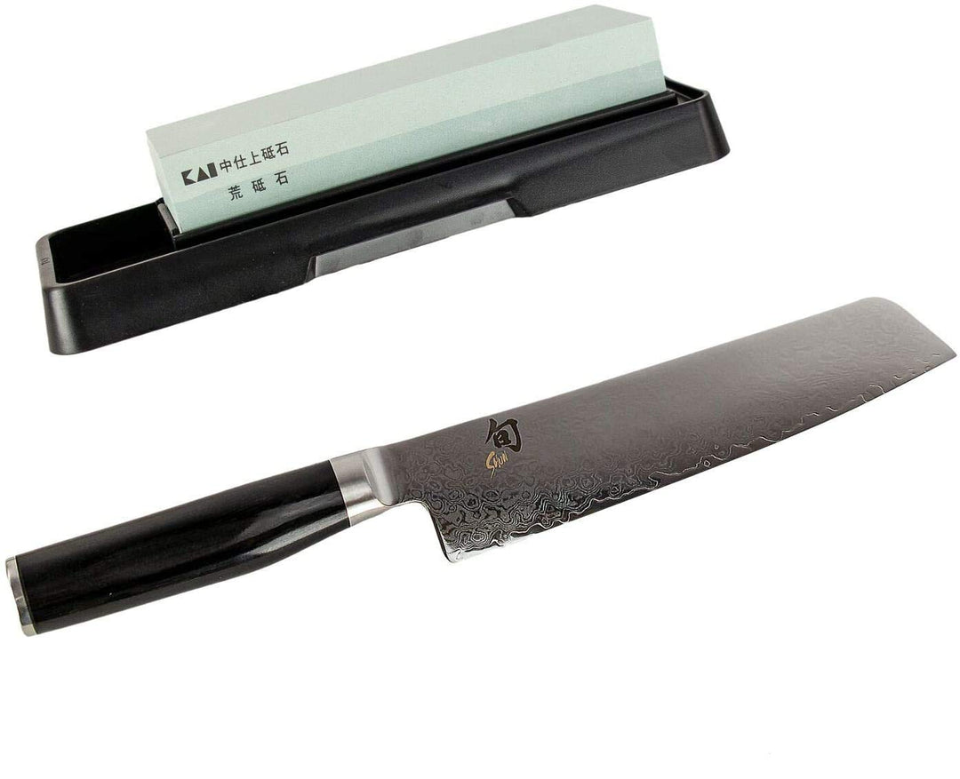 Kai Shun Premier Tim Mälzer Minamo Santoku TMM-0702, ultrascharfes Japanisches Santoku Messer, Damas