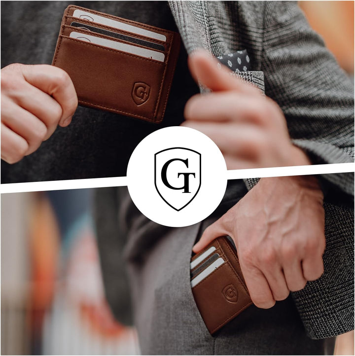 GenTo - Geldbörse mit/ohne Münzfach - TÜV geprüfter RFID NFC Schutz - Magic Wallet - Inklusive Gesch