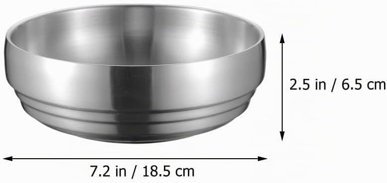 Edelstahl Sch¨¹ssel Doppelwandige Anti ?e Sch¨¹ssel 19cm Servierschalen R¨¹hrsch¨¹ssel Suppensch¨¹ss