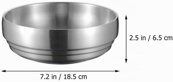 Edelstahl Sch¨¹ssel Doppelwandige Anti ?e Sch¨¹ssel 19cm Servierschalen R¨¹hrsch¨¹ssel Suppensch¨¹ss