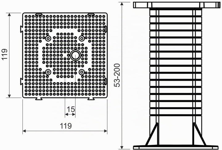 1525528 MDZ KB Isolier-Montageplatte (B x H x T) 119 x 119 x 204mm