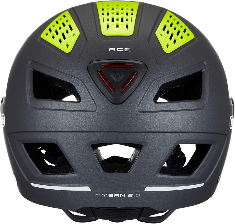 ABUS Stadthelm Hyban 2.0 ACE - Fahrradhelm mit Visier, Licht und ABS-Hartschale - für Damen und Herr