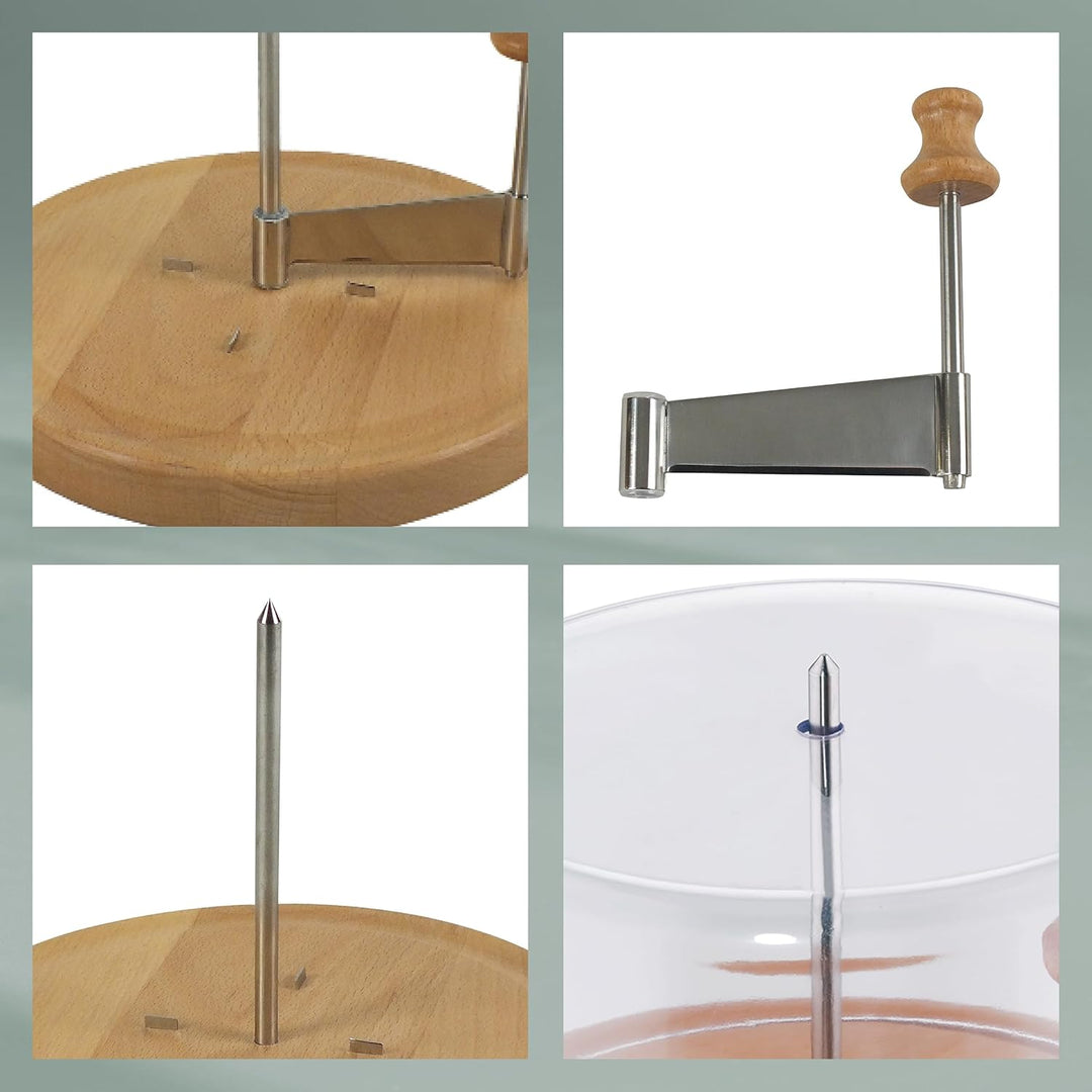 kela Käsehobel rund mit Haube 16 x Ø 22cm, Käseschaber, Girolle, Schokoladenhobel, PLANUM, Buchenhol