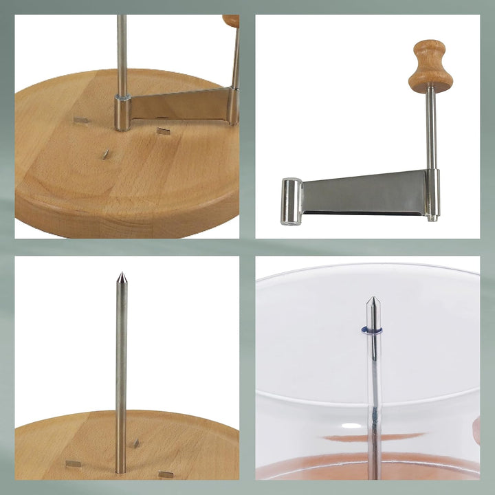 kela Käsehobel rund mit Haube 16 x Ø 22cm, Käseschaber, Girolle, Schokoladenhobel, PLANUM, Buchenhol