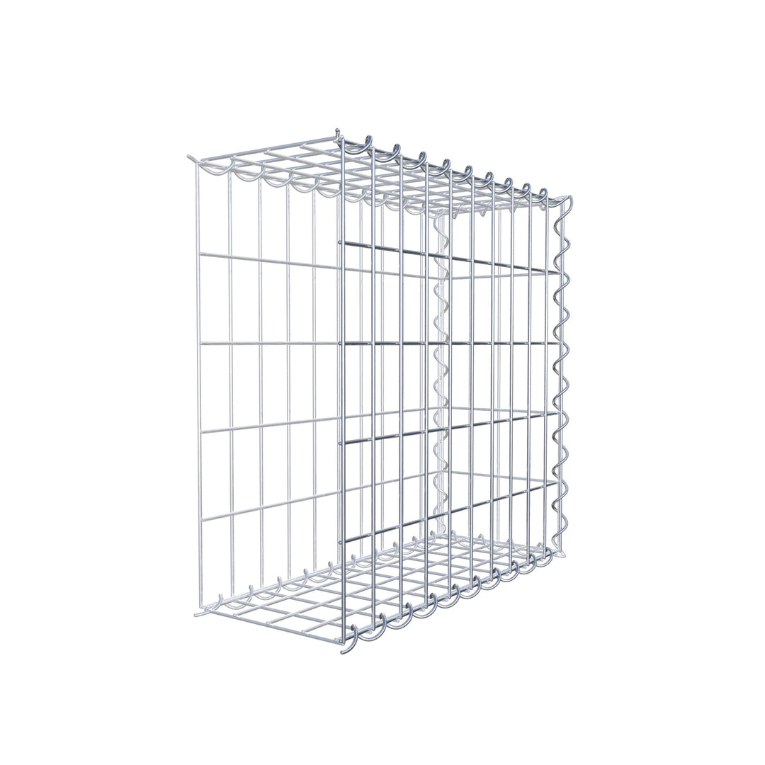 GABIONA - Gabione 50 x 50 x 20 cm - Anbau-Korb Typ 2 (ohne Stirngitter) - Verzinkter Steinkorb mit M