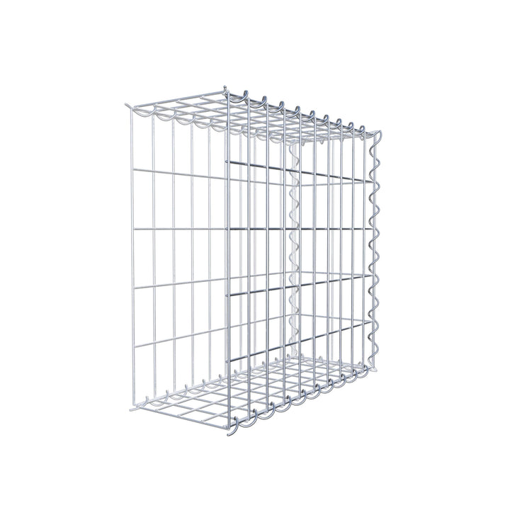 GABIONA - Gabione 50 x 50 x 20 cm - Anbau-Korb Typ 2 (ohne Stirngitter) - Verzinkter Steinkorb mit M