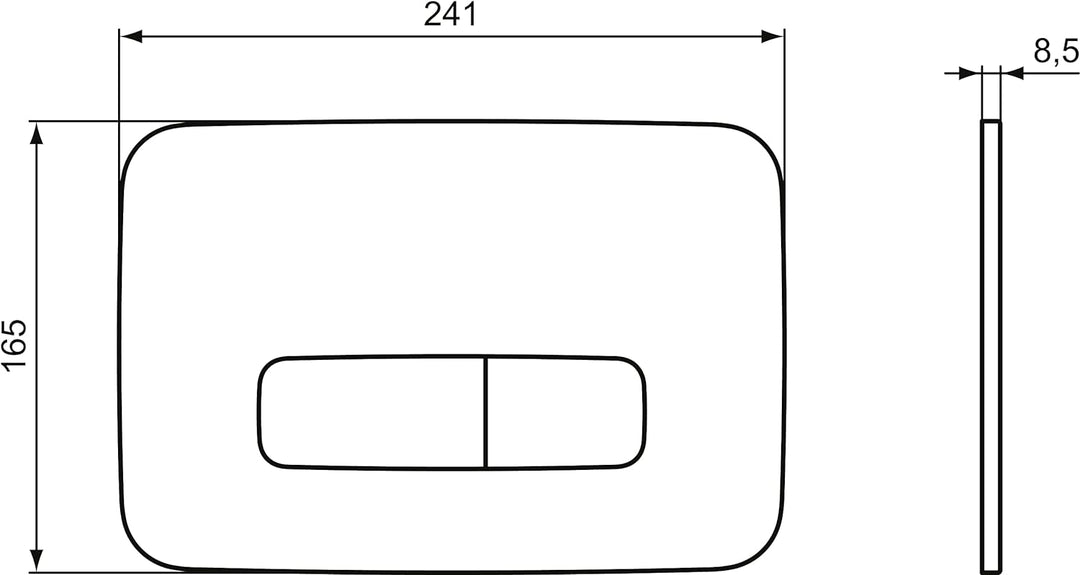 Ideal Standard R0123AA Oleas Betätigungsplatte Oleas M3 Mechanical Toilet Flush Plate - Chrome Chrom