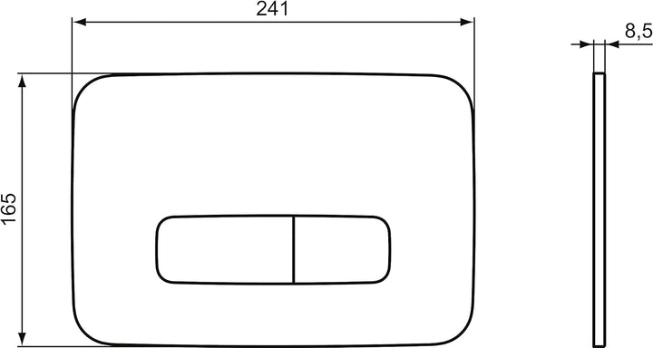 Ideal Standard R0123AC Oleas Betätigungsplatte Oleas M3 Mechanical Toilet Flush Plate - White Weiss,