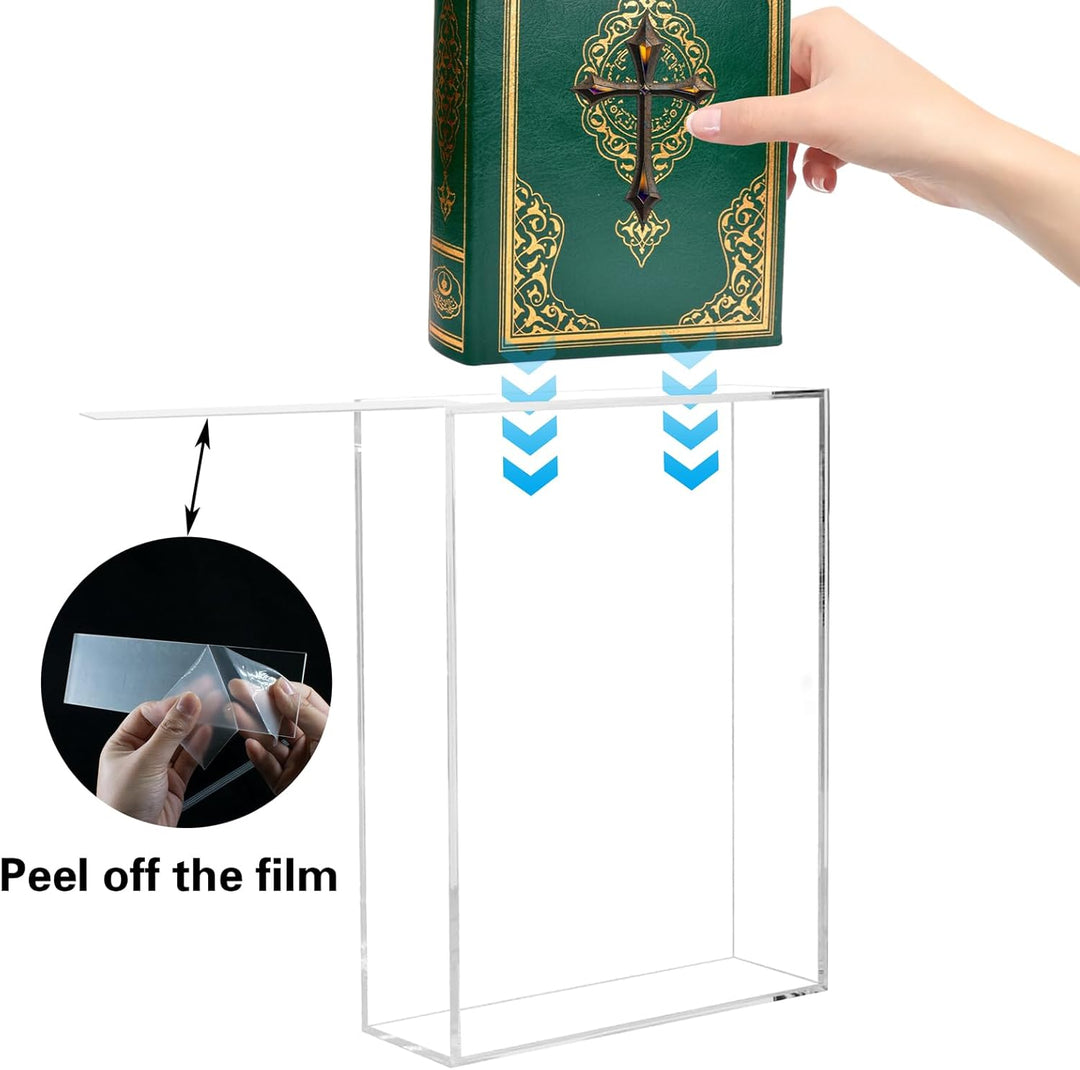 Buchschutz für Bibel Bibelvitrine Buchvitrine Transparenter Acryl Wandhalterung für Schlafzimmer, Wo