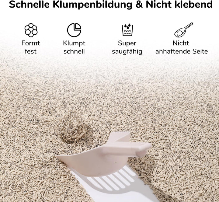 FUKUMARU Tofu Katzenstreu 10.8kg - Klumpende Katzenstreu, Tofu und Bentonit Katzenstreu, staubfrei u