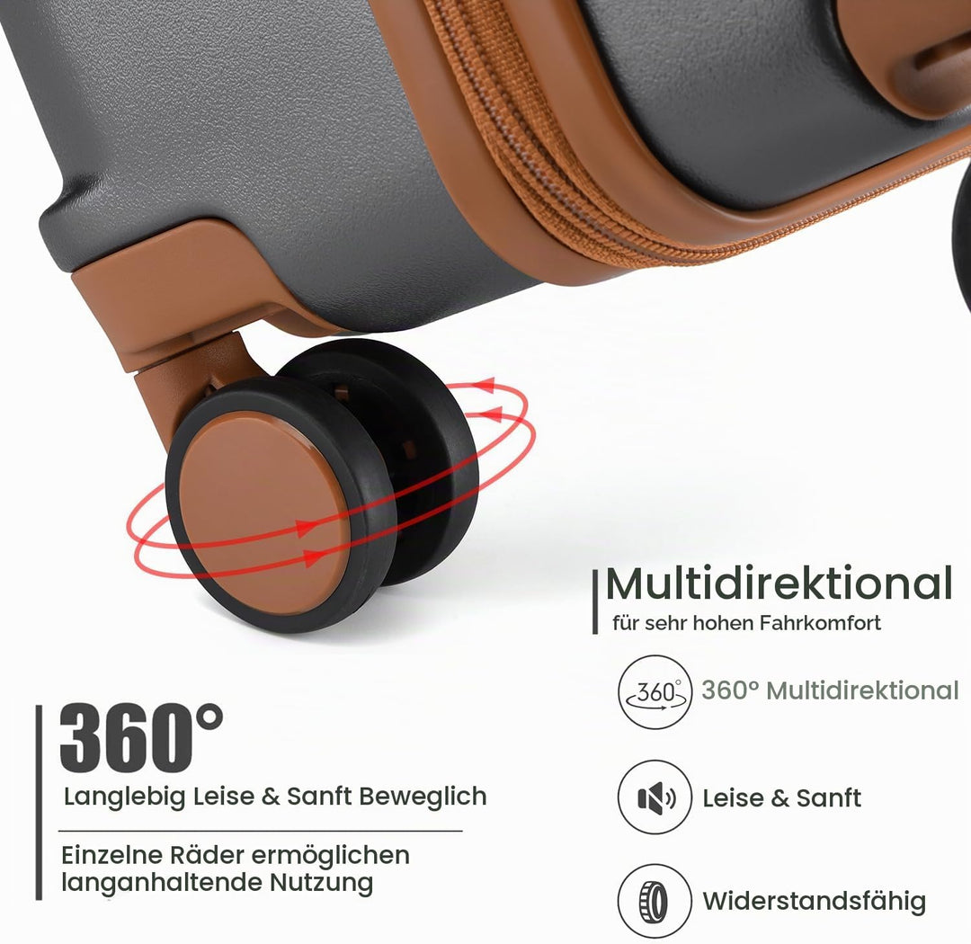 British Traveller Handgepäck Koffer Gross Reisekoffer Gross Hartschalenkoffer 74.5 * 49 * 30.5cm mit