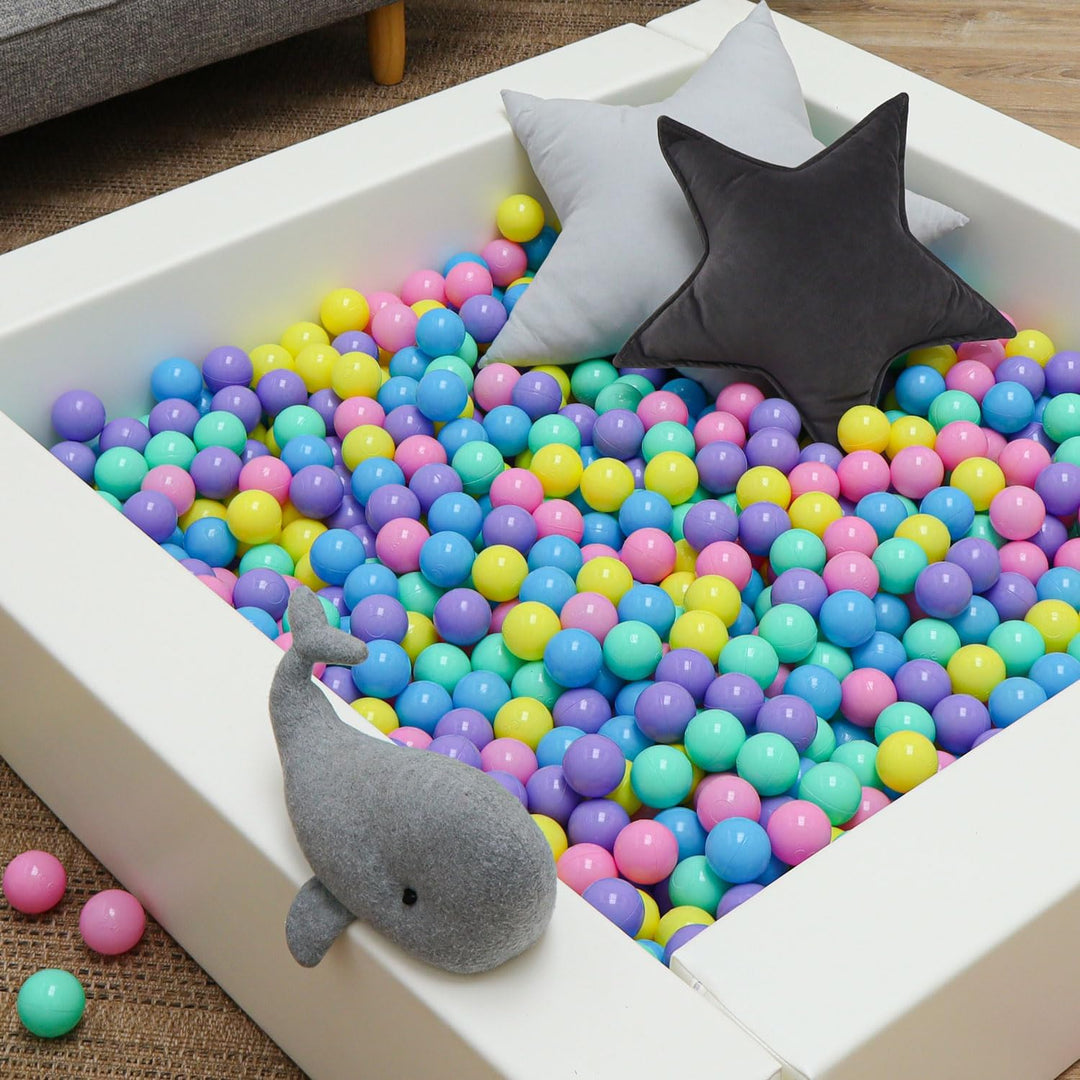 LittleTom Ab Null: Bunte Bälle für Bällebad Baby Spielbälle 5,5cm - Indoor Outdoor Spielzeug für Spi