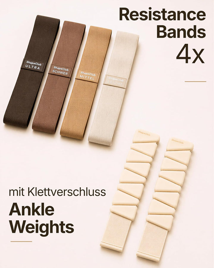 Hochwertiges Pilates Set Ring &amp; Ball Studioqualität Übungsvideos Beige Premium Set, Beige Premium Se