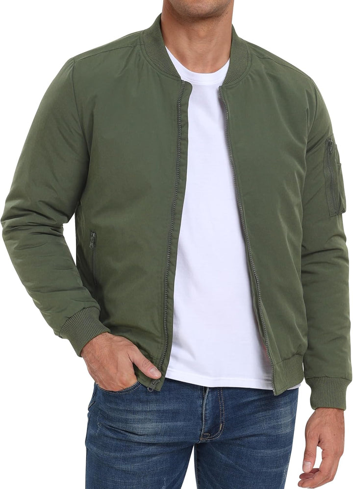 MoFiz Bomberjacke Herren Warm Gefüttert Winterjacke Übergangsjacke US Fliegerjacke Militär Bomber St