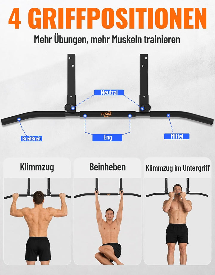 Fitarc Klimmzugstangen Klimmzugstange Joist Pull Up Bar Balkenhalterung, Heim-Fitnessstudio, Workout