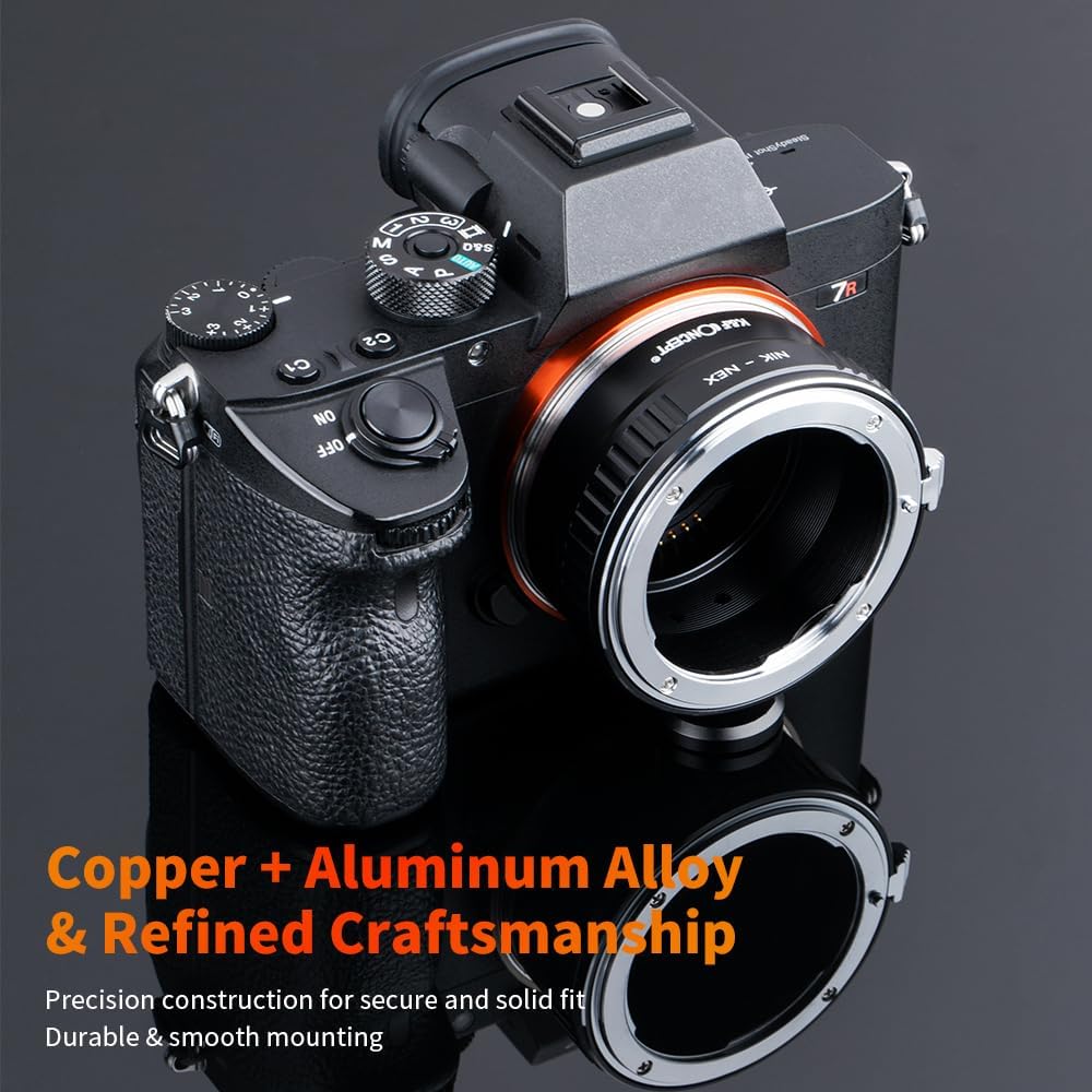 K&F Concept Nikon-NEX Objektiv Adapter Objektiv Adapterringe für Nikon AI AI-S F Objektiv auf Sony E