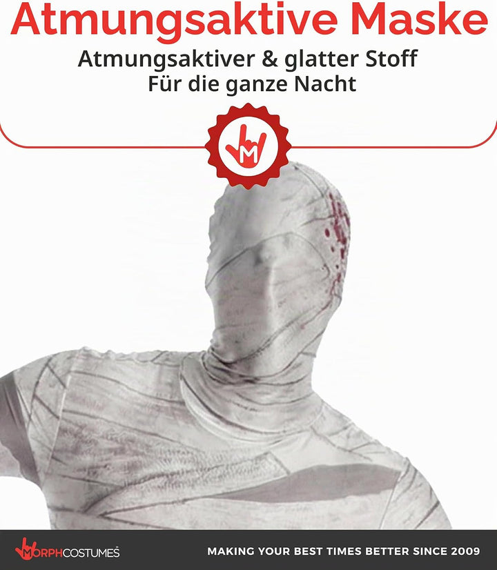 Morphsuits Offizielles Mumie Kostüm für Erwachsene, Halloween und Karneval Ganzkörperanzug - L (163c
