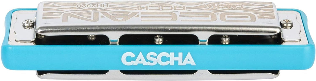 Ocean Rock Blues Harmonica in E, blue (incl. stylish softcase and cleaning cloth) E-Dur blau, E-Dur