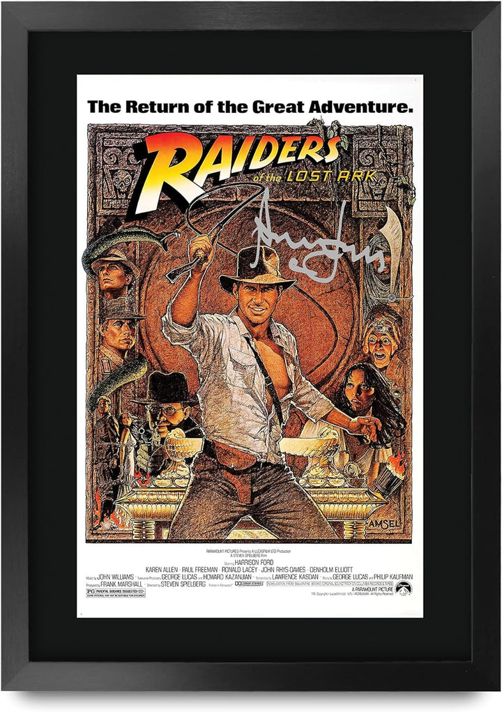 HWC Trading Indiana Jones Raiders Of The Lost Ark A3 Gerahmte Signiert Gedruckt Autogramme Bild Druc