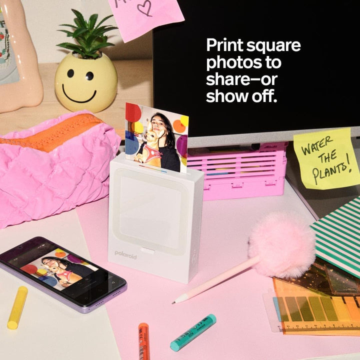 Polaroid - Bundle HiPrint 3x3 (7.6 cm x 7.6 cm) Pocket Bluetooth Fotodrucker Weiss + 60 Blatt (6647)
