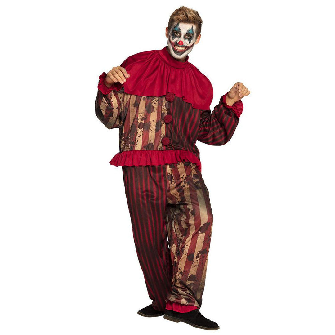 Boland - Kostüm Mitternachts-Clown, Overall mit Kragen, Herren, Horror, Clown, Psycho, Halloween, Ka
